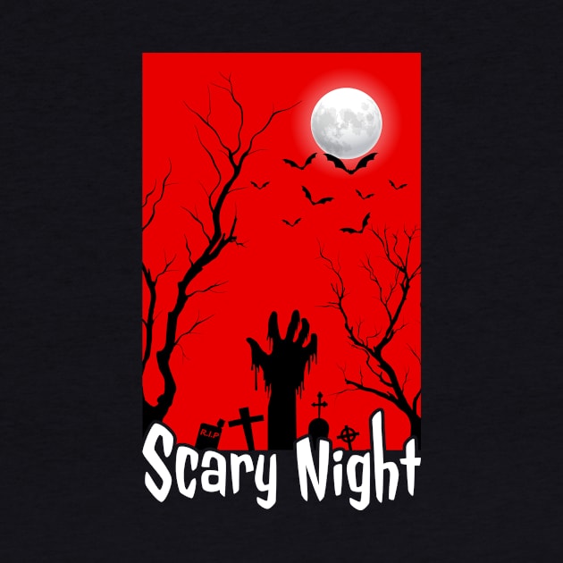 Scary night , halloween theme by Mobyyshop